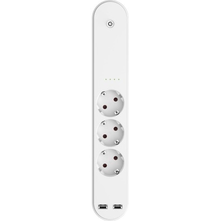 DENVER SHP-310U Smart Power Strip - 3-Outlet 16A, White - Enhance Your Connectivity and Control!